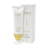درخشنده کرم ضدآفتاب +SPF50 بی رنگ مناسب انواع پوست ۸۰ میلی لیتر (لدورا)